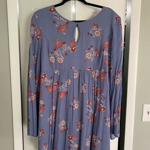 Juniors X-LaRGE ONEHART Blue Foral Dress